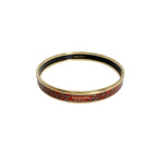 Hermes Rouge Boule Emailles PM Bangle Gold Bracelet — view 3