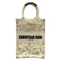 Dior Tote Bag Book Mini Phone White Lace Cotton Leather