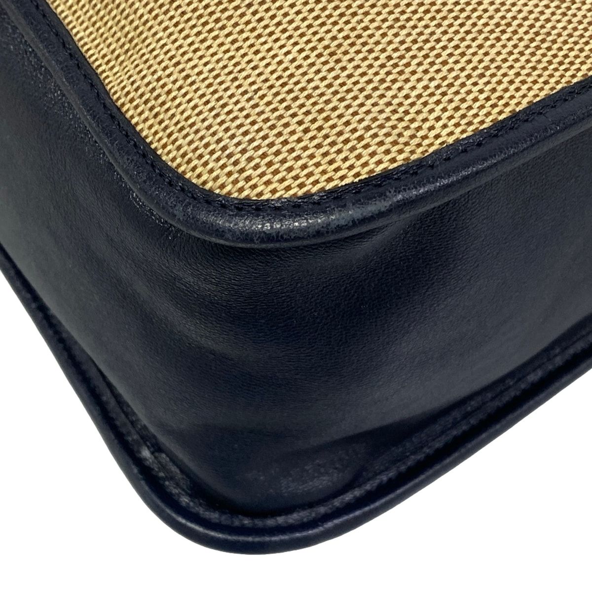 Gucci Tote Bag Horsebit Beige Dark Navy Leather — view 6
