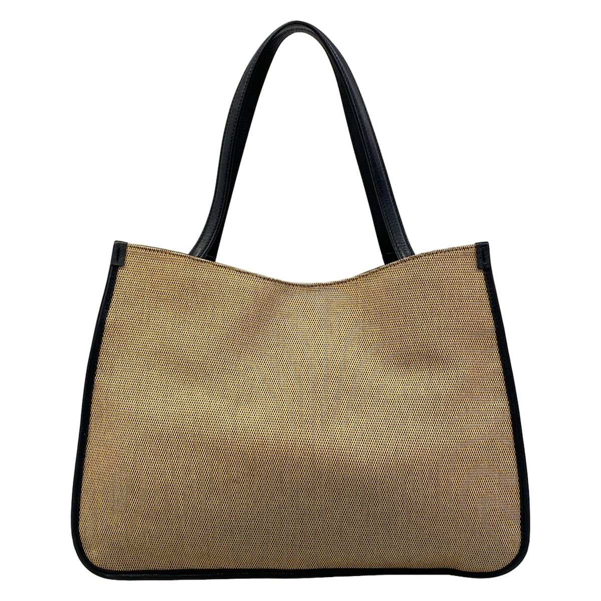 Gucci Tote Bag Horsebit Beige Dark Navy Leather — view 3