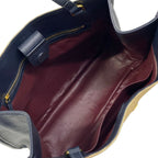 Gucci Tote Bag Horsebit Beige Dark Navy Leather — view 7