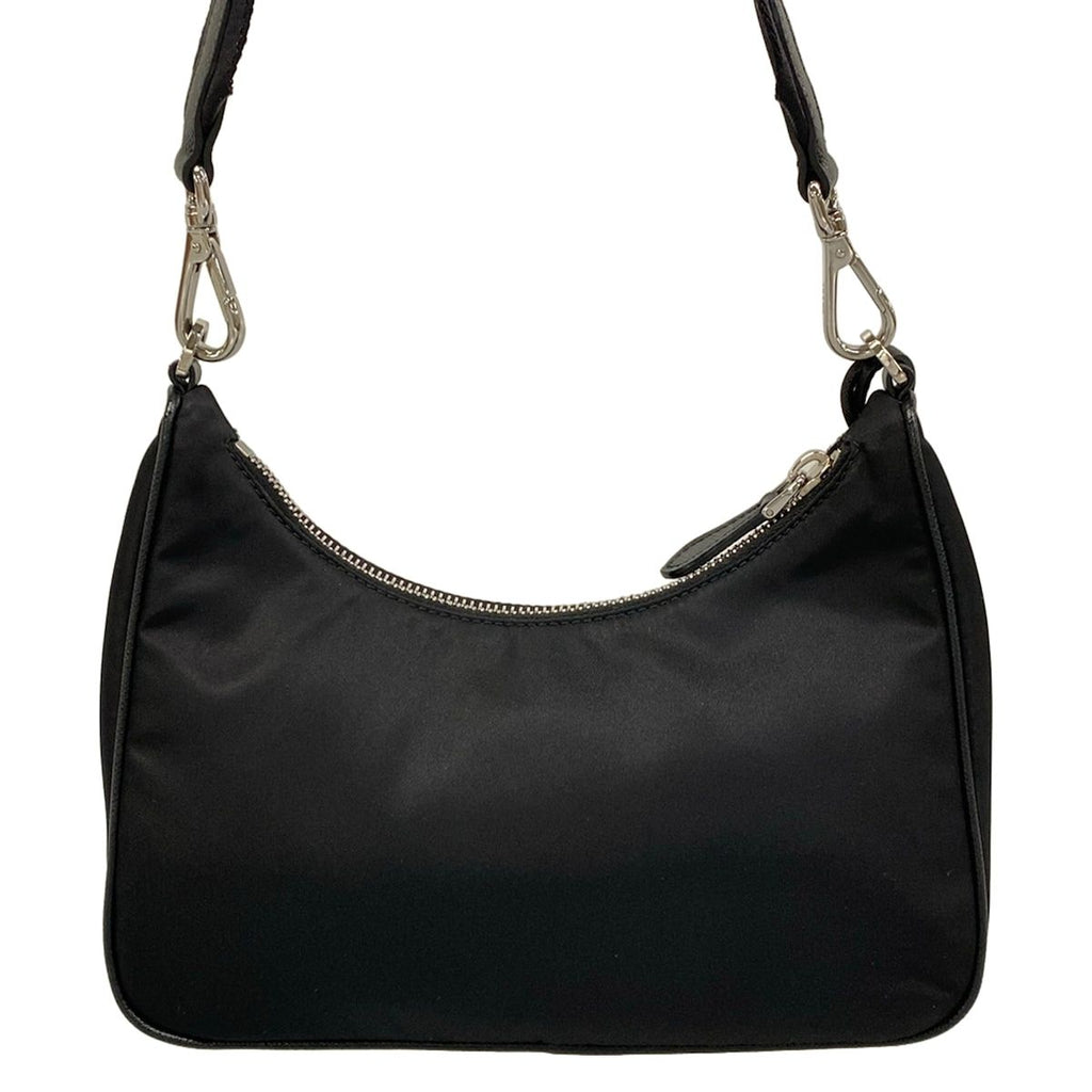 Prada Shoulder Bag Re Edition Re-Nylon Black Detachable Strap Leather — view 3