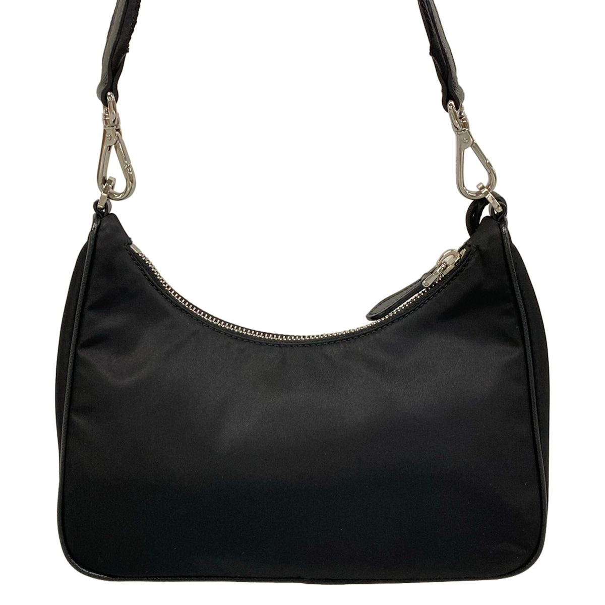 Prada Shoulder Bag Re Edition Re-Nylon Black Detachable Strap Leather — view 3