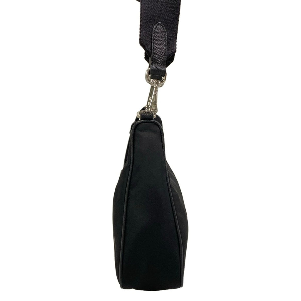 Prada Shoulder Bag Re Edition Re-Nylon Black Detachable Strap Leather — view 4