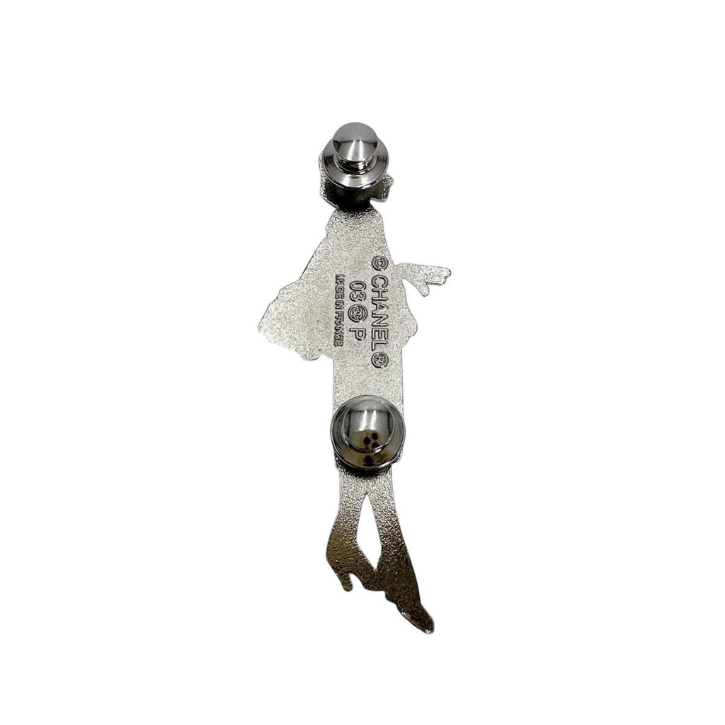 Chanel Pin Brooch Plate Pendant Silver — view 3