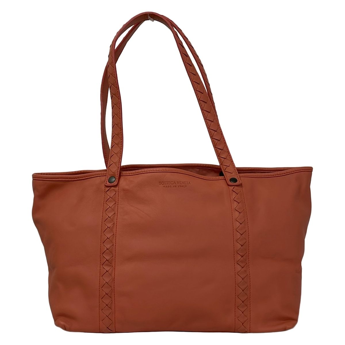 Bottega Veneta Tote Bag Orange Leather
