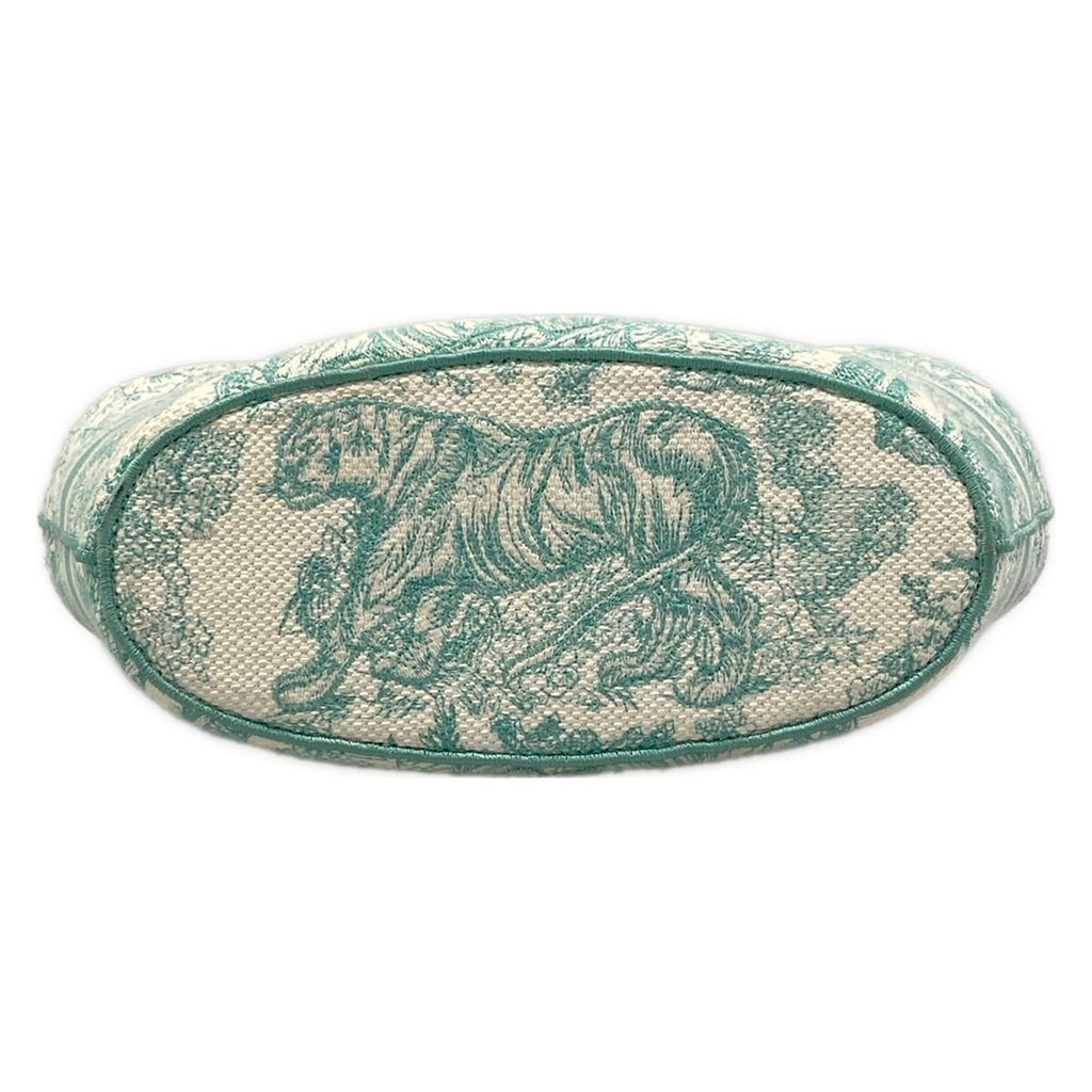 Dior Tote Bag Pannier Chapeau Light Green Toile de Jouy Embroidery — view 5