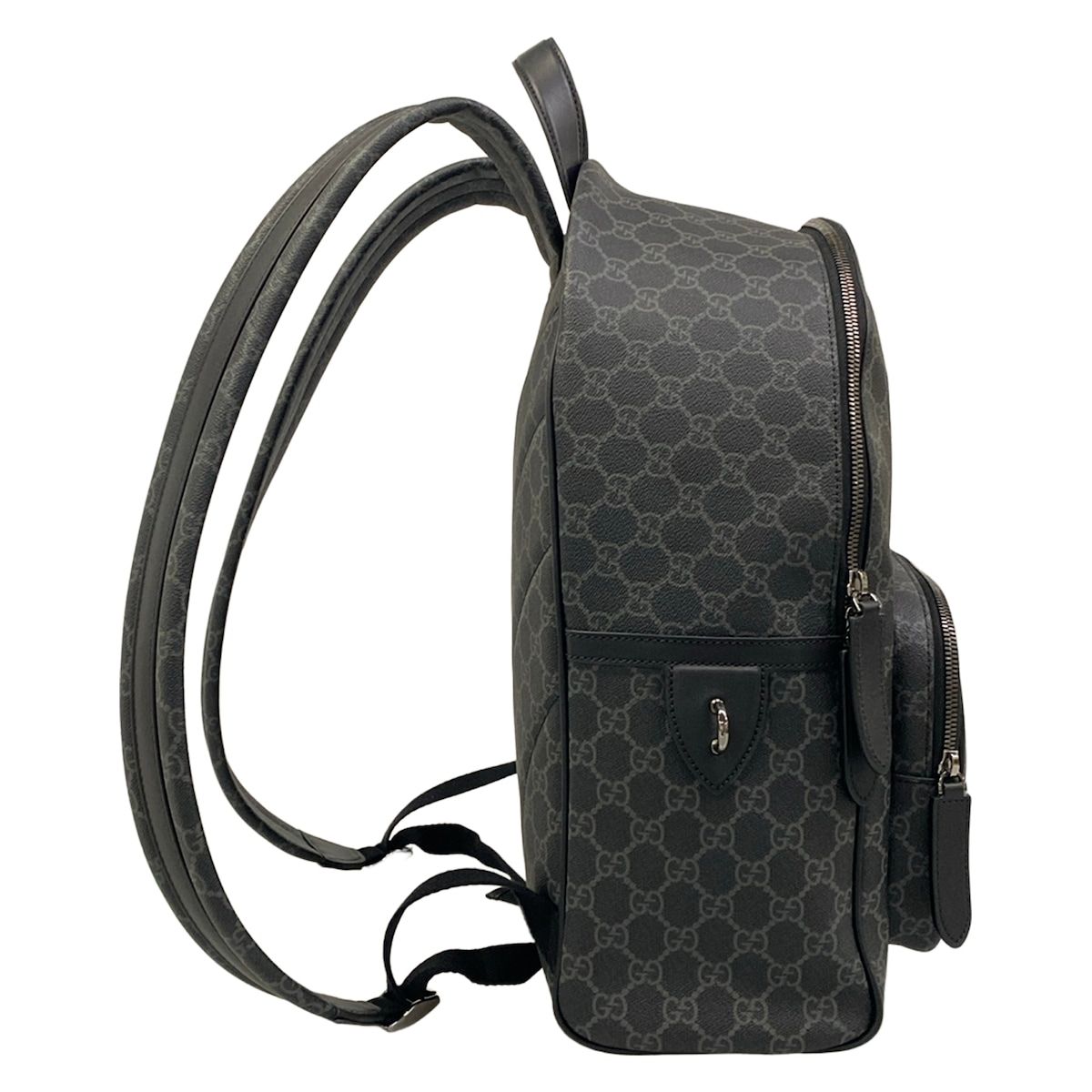 Gucci Backpack GG Plus Supreme Black Dark Gray Leather — view 2