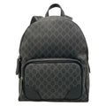 Gucci Backpack GG Plus Supreme Black Dark Gray Leather