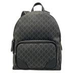 Gucci Backpack GG Plus Supreme Black Dark Gray Leather