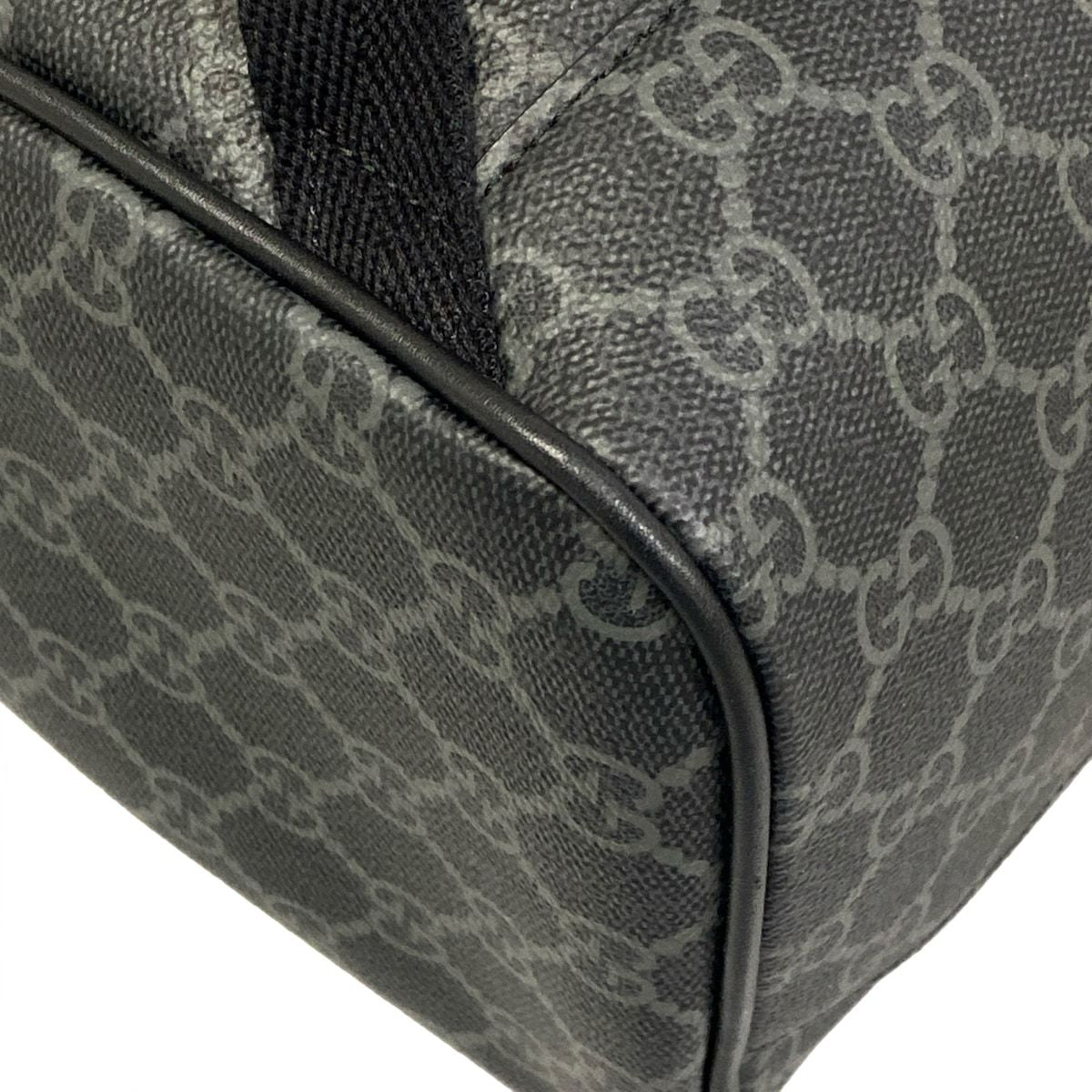 Gucci Backpack GG Plus Supreme Black Dark Gray Leather — view 6