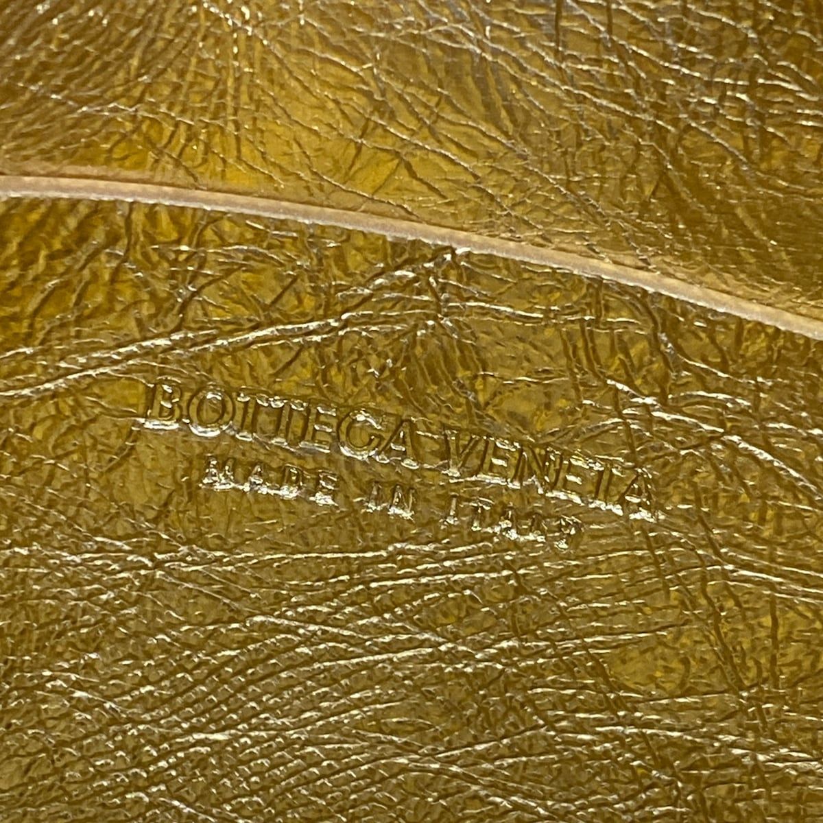 Bottega Veneta Shoulder Bag Concert Pouch Gold Embossed Leather — view 8