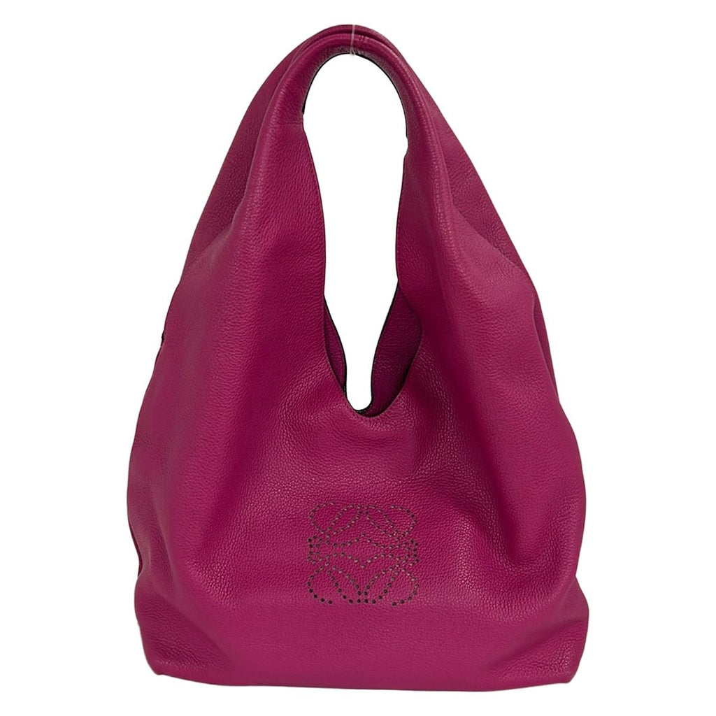 Loewe Tote Bag Dunas Pink Anagram Perforated Leather