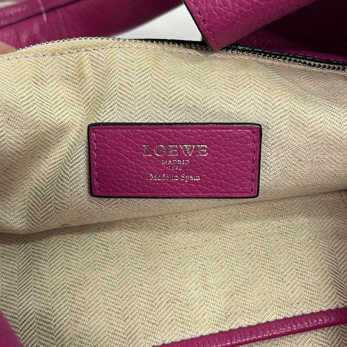Loewe Tote Bag Dunas Pink Anagram Perforated Leather — view 8