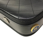 Chanel Shoulder Bag Quilted Black Chain Vintage Gold Leather — view 6