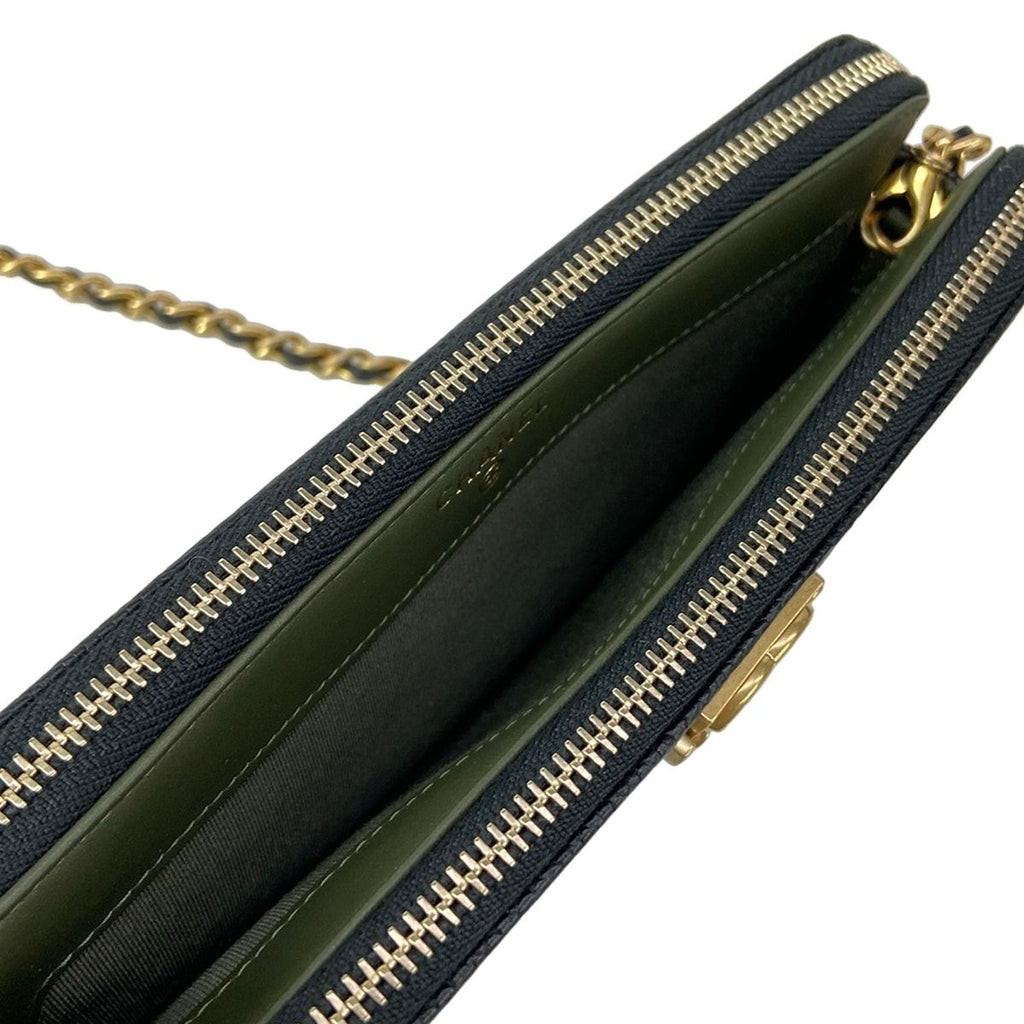 Chanel Wallet Boy Quilted Black Chain Matte Togo Shoulder Bag — view 3