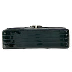 Chanel Shoulder Bag Dark Green Chain Silver Leather — view 5