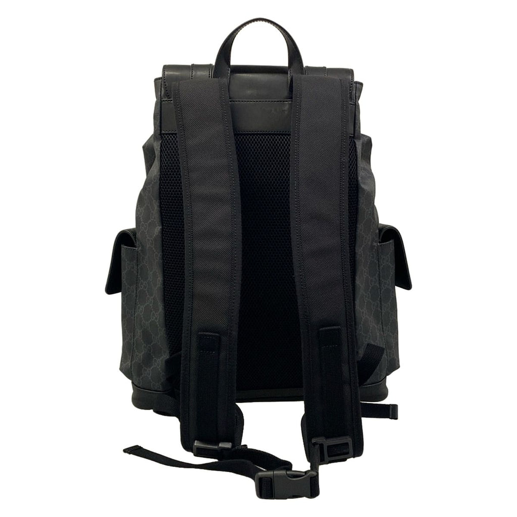 Gucci Backpack Soft GG Supreme Canvas Black Dark Gray — view 3