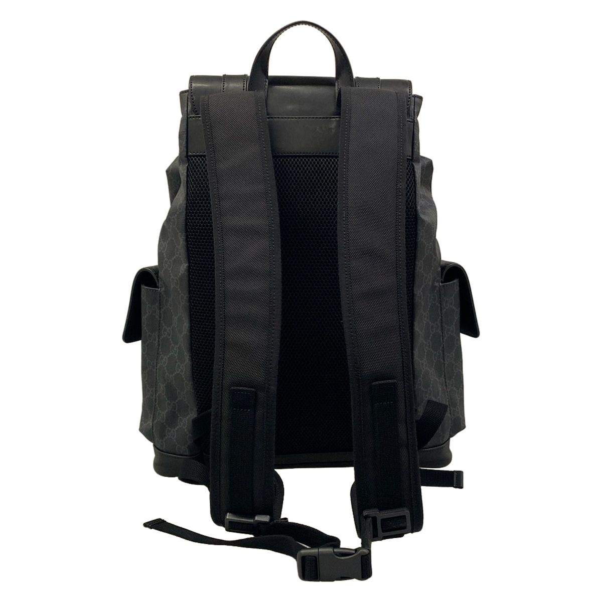 Gucci Backpack Soft GG Supreme Canvas Black Dark Gray — view 3
