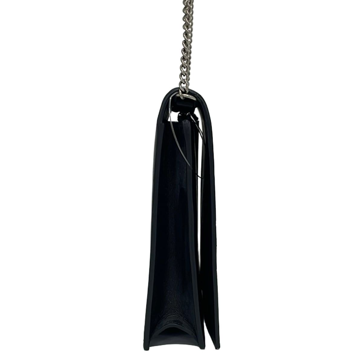 Celine Shoulder Bag Frame Evening Clutch Black Ivory Chain Leather — view 4
