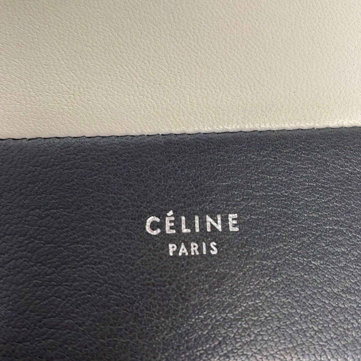 Celine Shoulder Bag Frame Evening Clutch Black Ivory Chain Leather — view 8