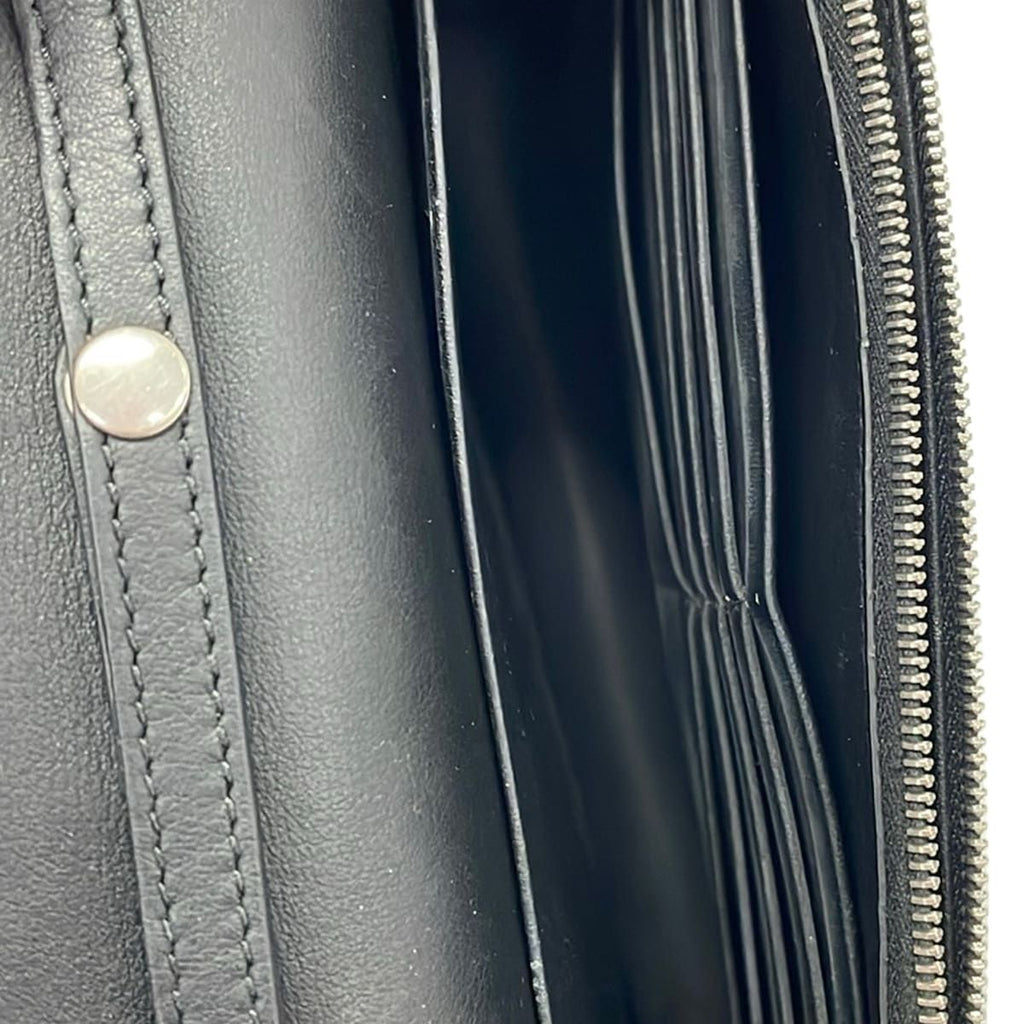 Celine Shoulder Bag Frame Evening Clutch Black Ivory Chain Leather — view 7