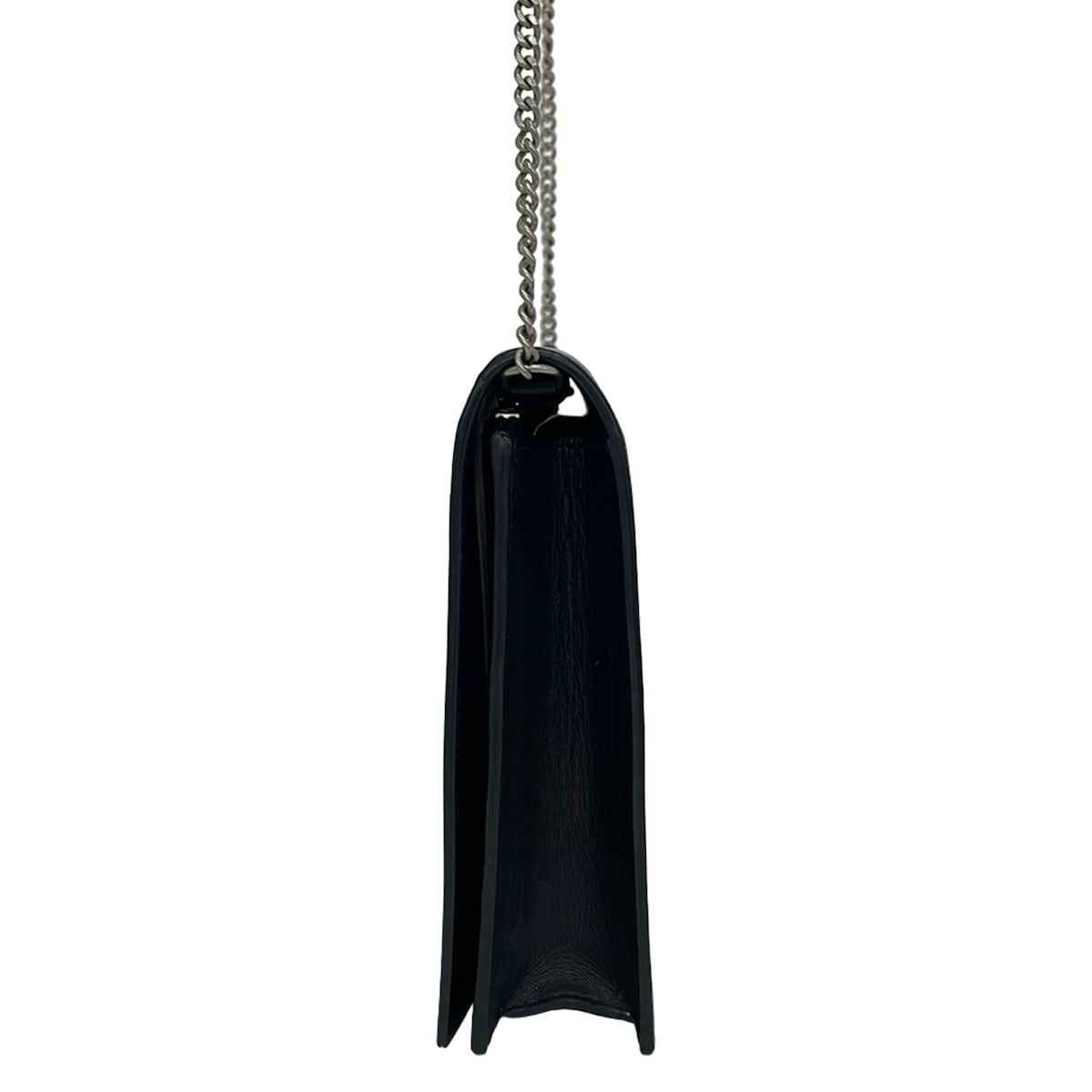 Celine Shoulder Bag Frame Evening Clutch Black Ivory Chain Leather — view 2