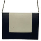 Celine Shoulder Bag Frame Evening Clutch Black Ivory Chain Leather — view 3