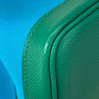 Hermes Tote Bag Garden Party PM Blue Aztec Vert Jade Silver — view 7