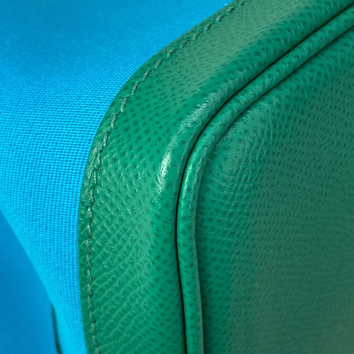 Hermes Tote Bag Garden Party PM Blue Aztec Vert Jade Silver — view 7