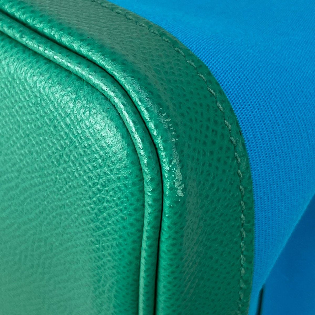 Hermes Tote Bag Garden Party PM Blue Aztec Vert Jade Silver — view 8