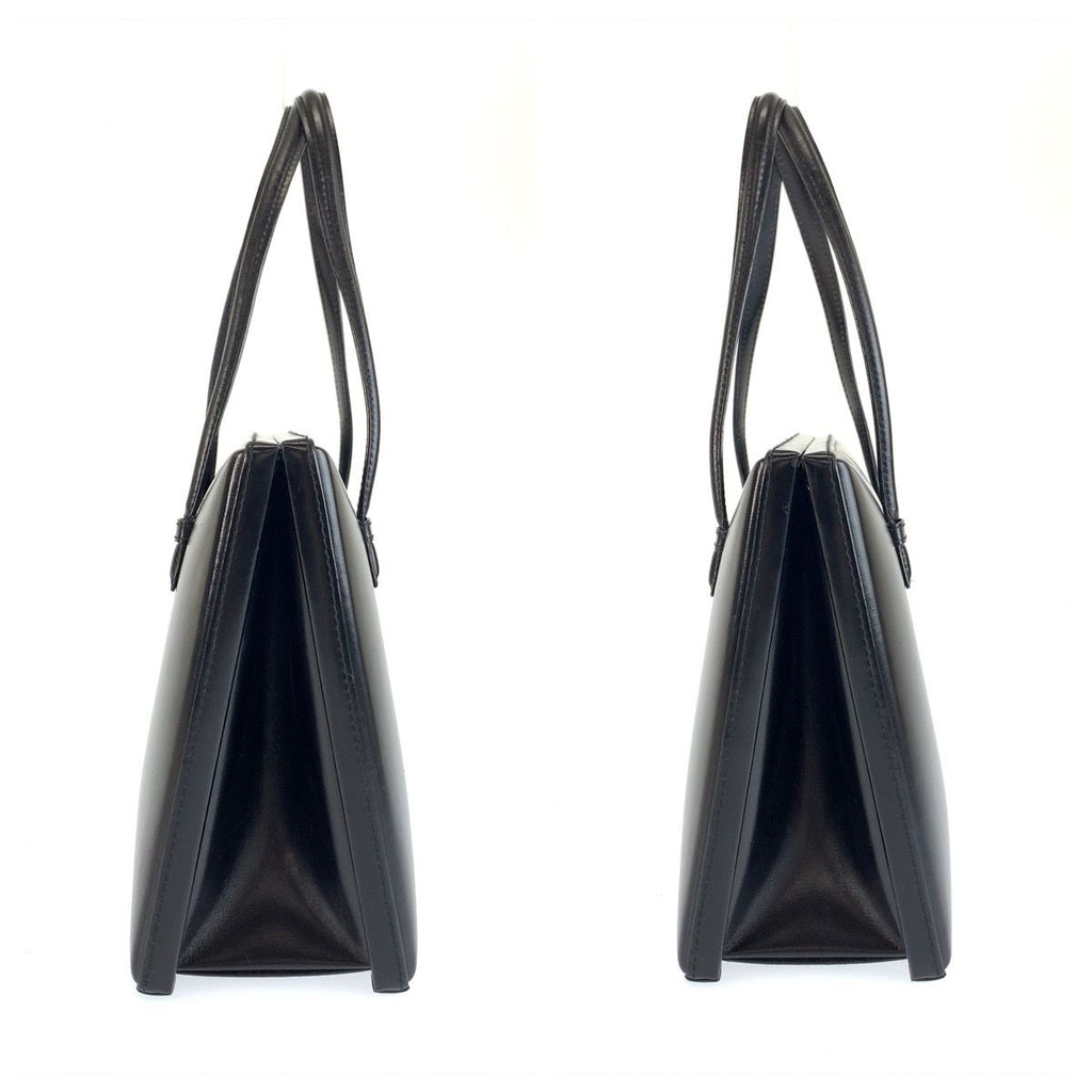 Loewe Vintage Black Gold Leather Handbag — view 8