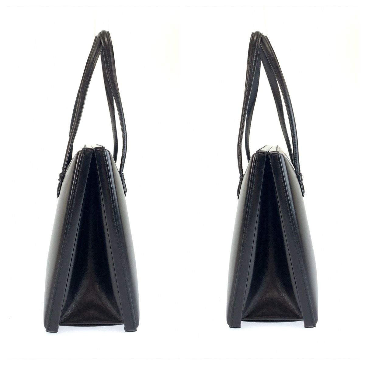 Loewe Vintage Black Gold Leather Handbag — view 8