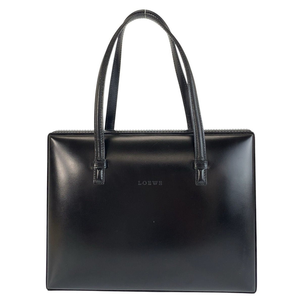 Loewe Vintage Black Gold Leather Handbag