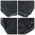 Prada Tessuto Black Silver Nylon Leather Backpack — view 3