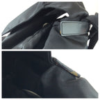 Prada Tessuto Black Silver Nylon Leather Backpack — view 6