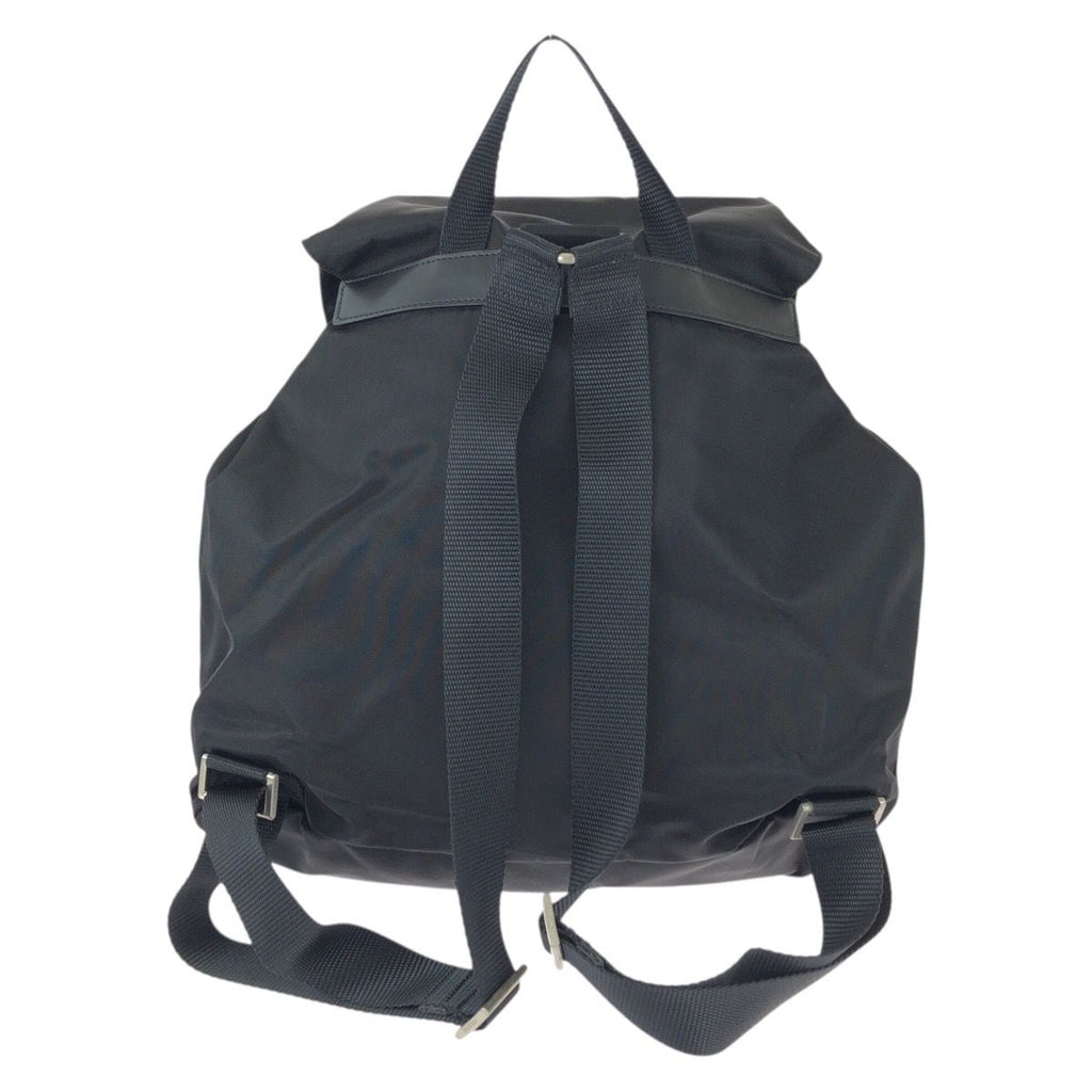Prada Tessuto Black Silver Nylon Leather Backpack — view 2