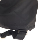 Prada Tessuto Black Silver Nylon Leather Backpack — view 5