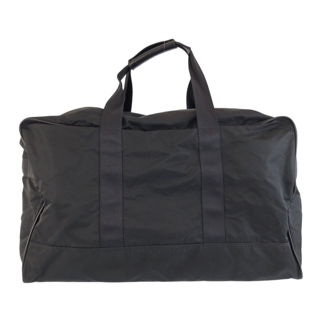 Prada Tessuto Black Silver Nylon Leather Boston Bag — view 2