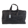 Prada Tessuto Black Silver Nylon Leather Boston Bag