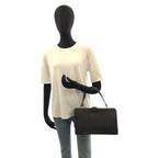Bottega Veneta Vintage Intrecciato Black Gold Leather Handbag — view 7