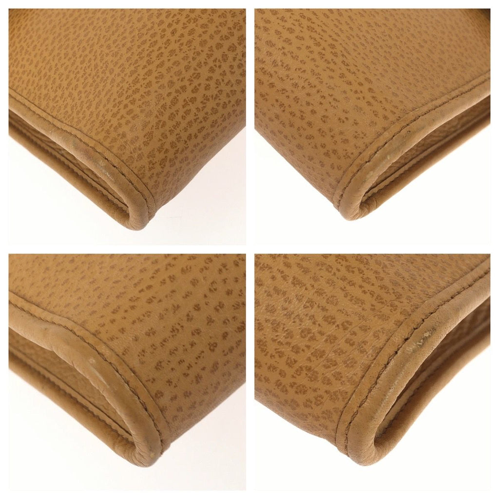 Dior Vintage CD Logo Brown Camel Gold Leather Shoulder Bag — view 3