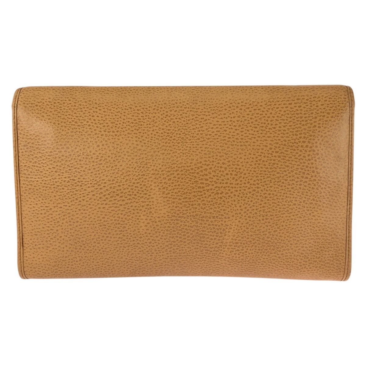 Dior Vintage CD Logo Brown Camel Gold Leather Shoulder Bag — view 2