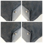 Gucci Black Silver GG Canvas Tote Shoulder Bag — view 4
