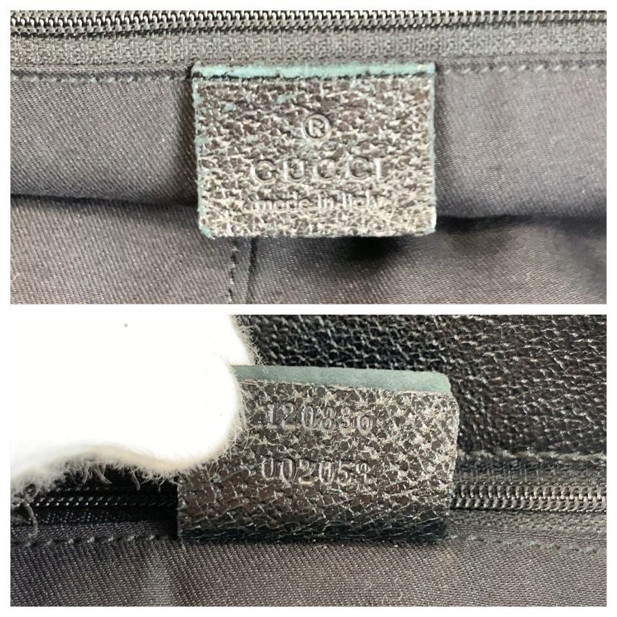 Gucci Black Silver GG Canvas Tote Shoulder Bag — view 3