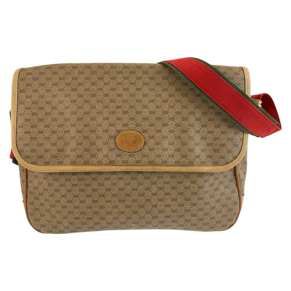 Gucci Vintage Micro GG Sherry Line Beige Supreme Canvas 019 43 Shoulder Bag