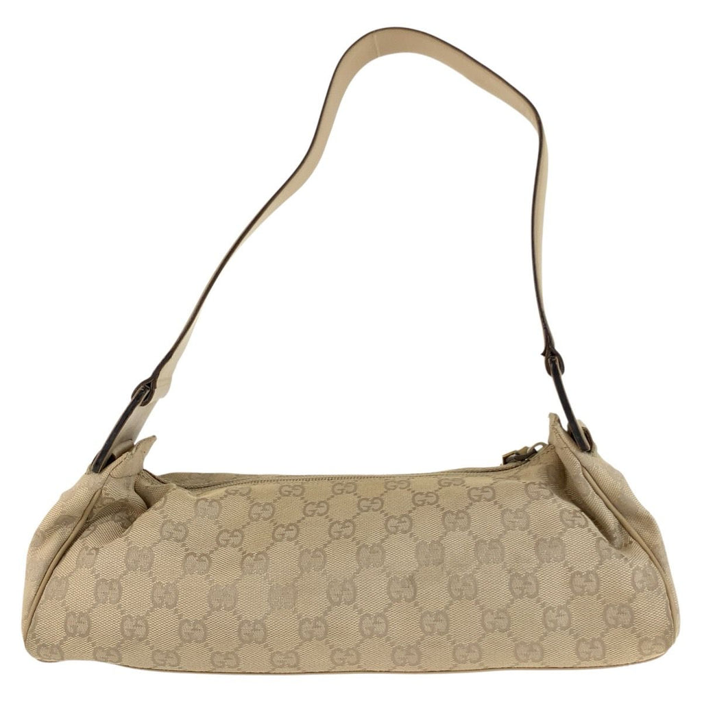 Gucci Beige Gold GG Canvas Shoulder Bag — view 2