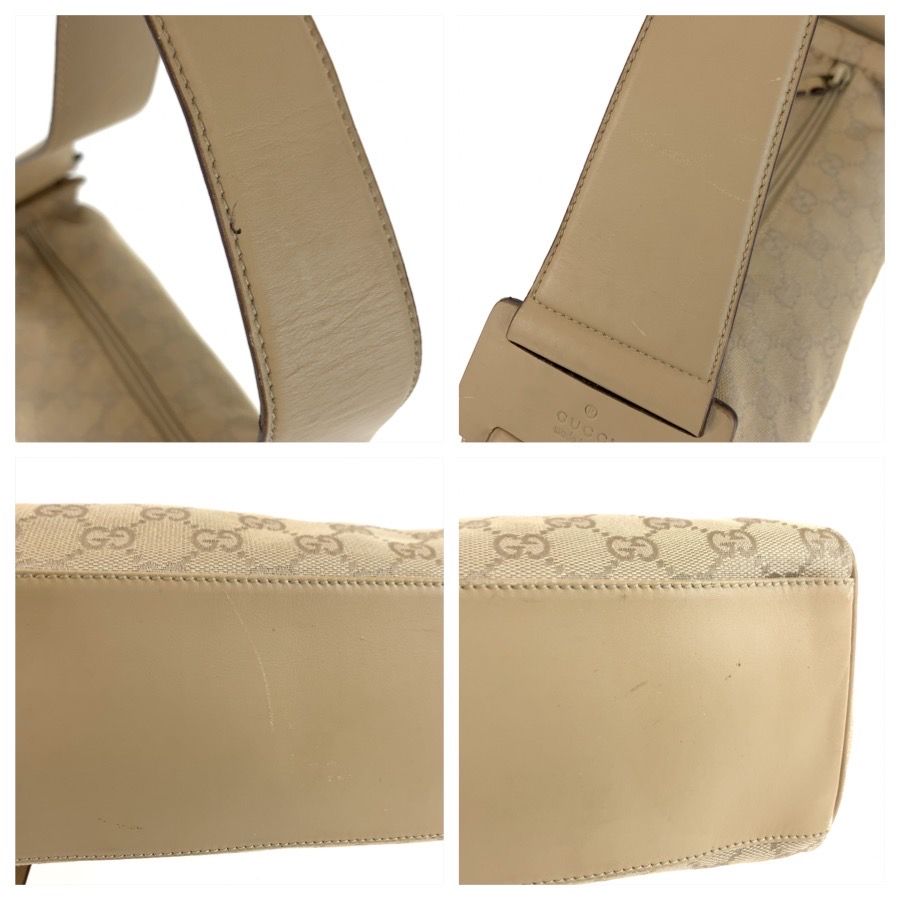 Gucci Beige Gold GG Canvas Shoulder Bag — view 5