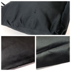 Prada Black Silver Satin Tote Bag — view 5