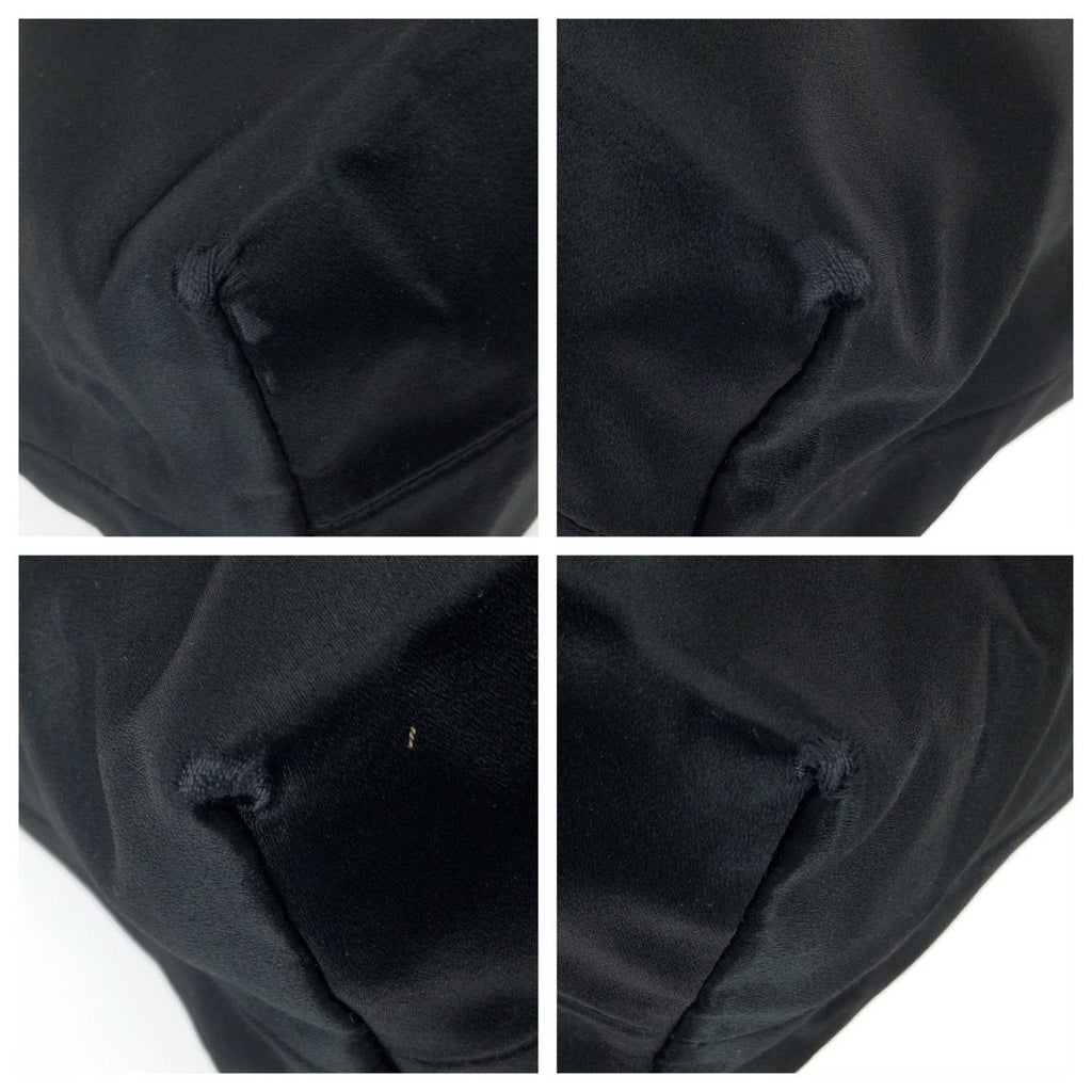 Prada Black Silver Satin Tote Bag — view 3